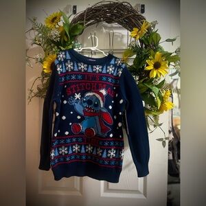 “Disney” Navy Blue Stitch Christmas Sweater